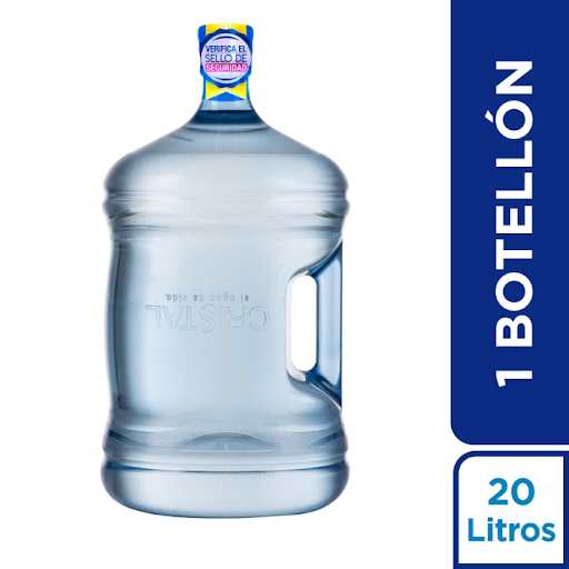 Botellon con Agua Cristal 5 Galones, 19 Litros – Distribuidora San