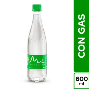 Agua Manantial 600ml x12und CON GAS